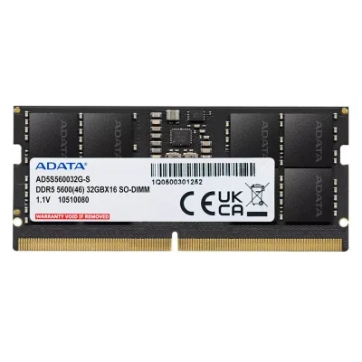 Памет 32GB DDR5 5600MT/s, SO-DIMM, A-Data AD5S560032G-S, 1.1V
