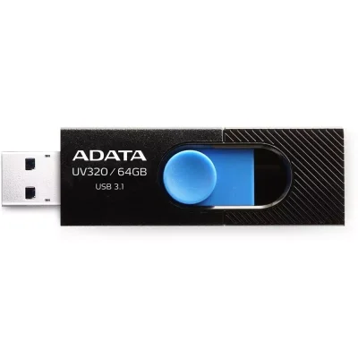 Памет 64GB USB Flash Drive, A-Data UV320, USB 3.1, черна