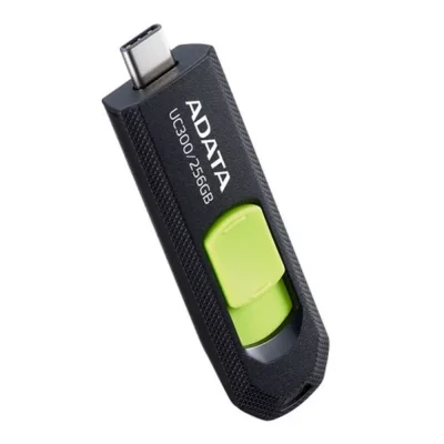 Памет 256GB USB Flash Drive, A-Data UC300, USB 3.2 Gen 1 Type-C, черно-зелена