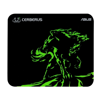 Подложка за мишка ASUS Cerberus Mat Mini, черен/зелен - 90YH01C4-BDUA00