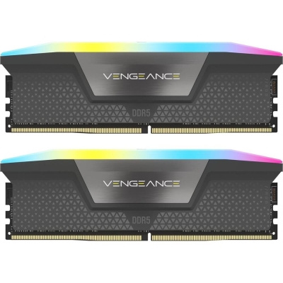 Памет CORSAIR VENGEANCE RGB DDR5 96GB (2x48GB) DDR5 6000 CL36-44-44-96 1.40V AMD EXPO & Intel XMP - Grey
