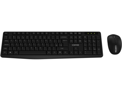 CANYON SET-W01 Keyboard+Mouse Wireless Black EN/BG
