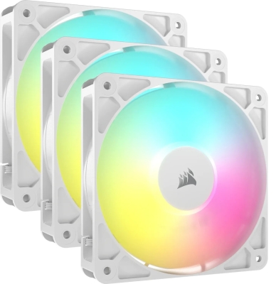 Комплект CORSAIR RS120 ARGB White, 120mm ARGB Fan, Triple Pack