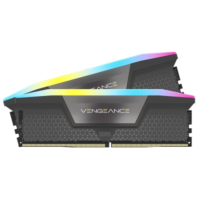 Памет CORSAIR VENGEANCE RGB DDR5 32GB (2x16GB) DDR5 6400 CL36-48-48-104 1.35V XMP & EXPO - Grey