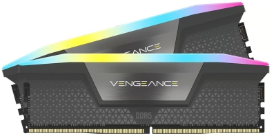 Памет CORSAIR VENGEANCE RGB DDR5 32GB (2 x 16GB) DDR5 6000 CL38-48-48-96 1.35V Intel XMP & AMD EXPO - GREY