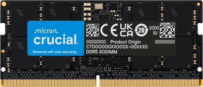 Памет Crucial 8GB DDR5-5600 SODIMM CL46 (16Gbit) Tray