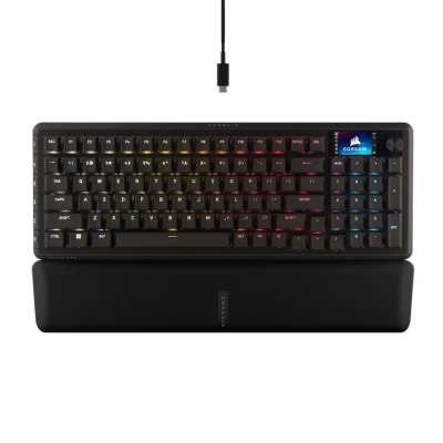 Клавиатура CORSAIR VANGUARD 96 Backlit RGB LED, CORSAIR MLX Plasma, Black, Black PBT DS Keycaps, с кабел