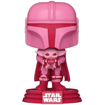 Funko POP! Valentines: Star Wars - The Mandalorian with Grogu (Special Edition) #498