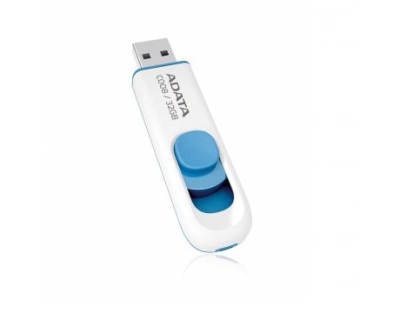 Флаш памет 32GB ADATA C008, бял / син - AC008-32G-RWE