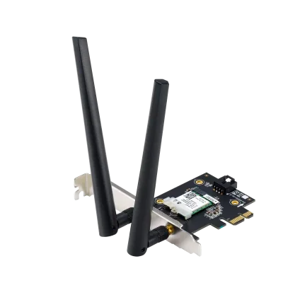 ASUS AX1800 Dual Band PCI-E WiFi 6 (802.11ax). Bluetooth 5.2, WPA3 network security, OFDMA and MU-MIMO