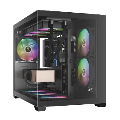 Кутия Gamdias AURA GC10M - 3 x 120 mm A-RGB, mATX