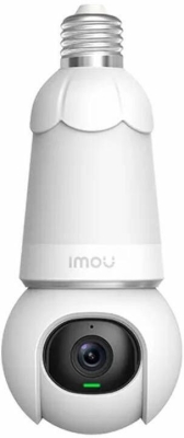 Imou Bulb Cam 5MP, full color night vision Bulb & Camera 2-in-1 5MP, 340°Pan & 0-90°Tilt, 5MP progressive CMOS, H.265, micro SD(512GB), 2.8mm Fixed lens, FOV 89°, IR up to 25m, 8x Zoom, 1xRJ45, Mic&Speaker, spotlight, 110dB Siren