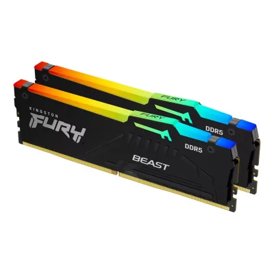 Памет Kingston DRAM 16GB 5600MT/s DDR5 CL40 DIMM (Kit of 2) FURY Beast RGB XMP