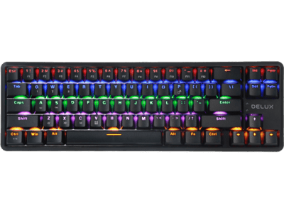 Клавиатура Delux KM32 - Mechanical, Compact 68 keys, LED Backlight, Bluetooth + USB Type-C