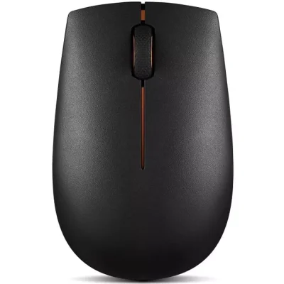 Мишка Lenovo Wireless 300, оптична (1000 dpi), безжична, USB, черна