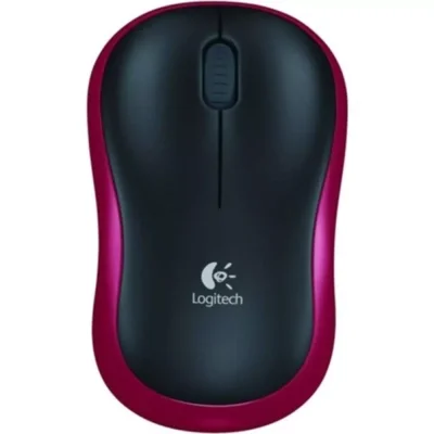 Мишка Logitech M185 RED (910-002237), оптична (1000 dpi), USB, безжична, червена