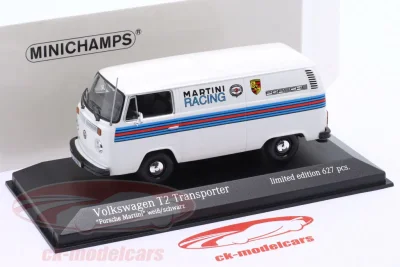 Volkswagen VW T2 Delivery Van Porsche Renndienst Martini design 1:43 (Minichamps)