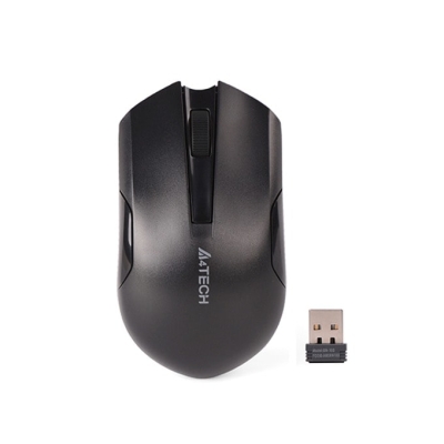 Мишка A4Tech G3-200N, оптична (1000 dpi), безжична, USB, черна