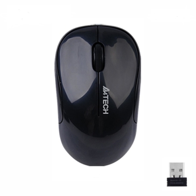 Мишка A4tech G3-300N V-Track, безжична, оптична (1000 dpi), USB, черна