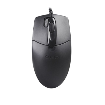 Мишка A4Tech OP-730D, оптична (1000dpi), USB, черна, 1.5 м кабел