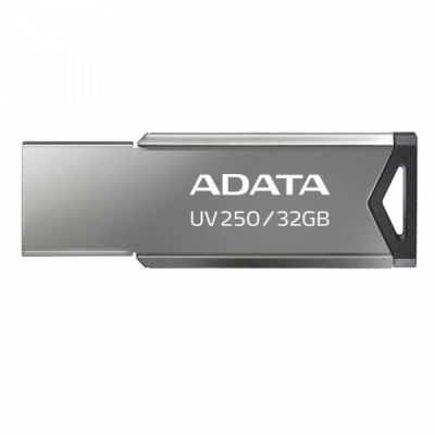 Памет 32GB USB Flash Drive, A-Data UV250 (AUV250-32G-RBK), USB 2.0, сива