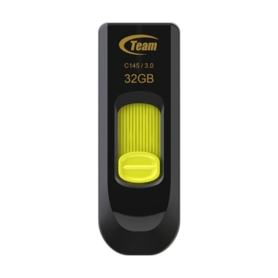 Памет 32GB USB Flash Drive, Team Group C145, USB 3.0, жълта