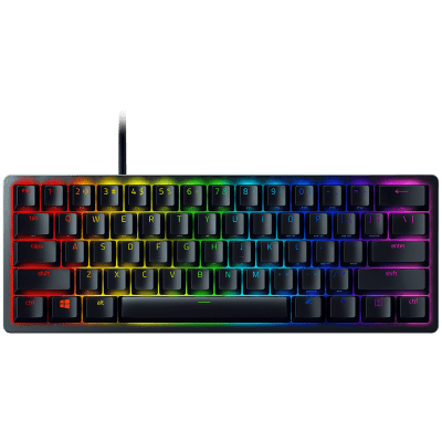 Huntsman V3 Pro Mini - US Layout, Gaming Keyboard, Analog Optical Switch Gen-2, 60% size, Razer Chroma™ RGB, Detachable Type C Cable, Doubleshot PBT Keycaps, 5052 Brushed Aluminum Alloy Top