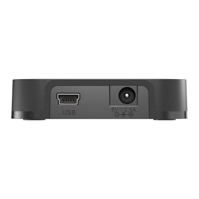 USB hub D-Link DUB-H4/E with power adapter, 4-ports, USB 2.0, Black