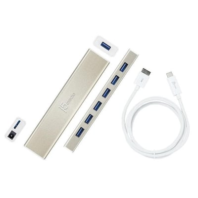 USB hub J5 Create JUH377 7-ports USB 3.0, Black