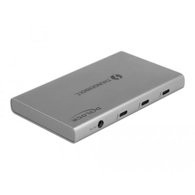 USB hub Delock Thunderbolt, 4 ports, 3 x Thunderbol 4, 1x USB-A, Gray