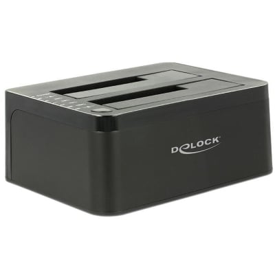 Delock 62661, 2.5"/3.5" HDD/SSD, USB 3.0, Cloning, Black