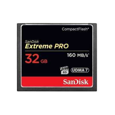 SANDISK Extreme PRO, CompactFlash, 32GB VPG-65, 160 Mb/s