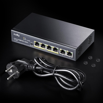 Cudy FS1006P, 6 ports, 10/100, PoE+ Switch