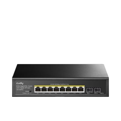Cudy GS1008PS2, L2, 8 x Gigabit Ethernet PoE ports, 2 x SFP, 128MB RAM