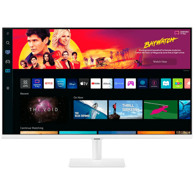Monitor LED Samsung LS32BM701UPXEN Smart M70B White, 32 inch UHD FLAT 16:9 (3840x2160) VA 60Hz, 300 cd/㎡, 3000:1, HDR10, 4ms(GTG), 178/178,  2xHDMI, 2xUSB 2.0 1xUSB-C, 2x5W Speakers, Tilt,