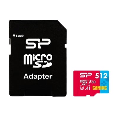 Silicon Power Superior Gaming 512GB, microSDHC/SDXC, Class 10, A1, V30, UHS-I U3, SD Adapter