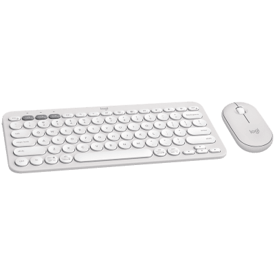 LOGITECH Pebble 2 Bluetooth Keyboard Combo - Tonal White