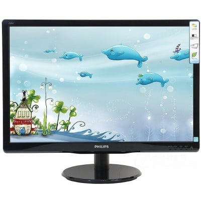 Monitor LED Philips 193V5LSB2/10, V-line, 19 inch 1366x768@60Hz, 16:9, TN, 5ms, 200nits, Black, 3 Years, VESA100x100/VGA/
