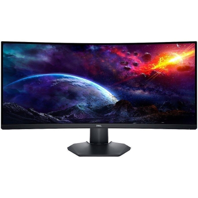 Dell Gaming LED Monitor S3422DWG, 34 inch WQHD 3440x1440 144Hz VA AG 21:9 Curved 99% sRGB, 400cd/m2, 3000:1, 178º/178º, 1ms (MPRT) / 2ms GtG, Flicker Free, 2xHDMI, 1xDP, USB Hub (4xUSB 3.2)