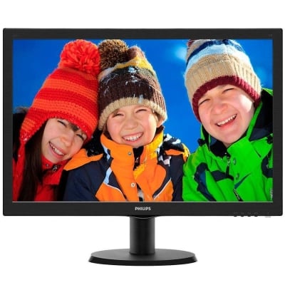 Monitor LED PHILIPS 233V5LHAB/00 (23 inch / 58.4cm, 1920x1080 @ 60Hz, LED Backlight, 1.000:1, 10.000.000:1 (SCR), 170/160, 5ms, VGA, HDMI, Speakers 2.0W x 2, 24 months) Black