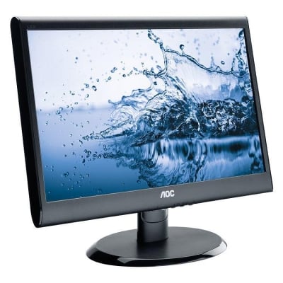 Монитор AOC E950SWDAK - 18.5'', 16:9, 1366x768, 60Hz, LED, 250 cd/m2, 20.000.000 : 1, 5 ms, 178/170°, VGA, DVI-D, Speakers, Black