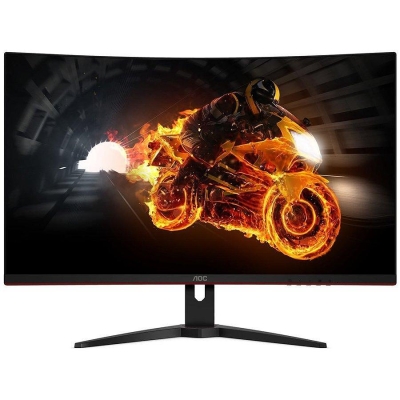 AOC Monitor LED CQ32G1 2K Curved Gaming (32 inch 16:9, 2560x1440, VA, 144Hz, 300 cd/m², 3000:1, 80M:1, 1 ms, 178/178°, VGA, 2xHDMI, DP, Audio , Tilt, VESA, Ergonomic, Borderless) Black-Red, 3y