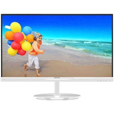 Монитор PHILIPS E-Line 234E5QHAW (23 inch 16:9, 1920x1080, 60hZ, TFT-LCD, 250 cd/m², 20M:1, 5 ms, 178/178°, VGA/HDMI/MHL-HDMI, 2x 5W speakers) White, 2y