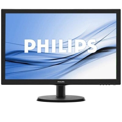Монитор Philips 223V5LHSB/00 Black - 22 inch TN, 16:9, 1920x1080, 60Hz, 5ms, 250 cd/m2, 1000:1, D-Sub, HDMI, vesa