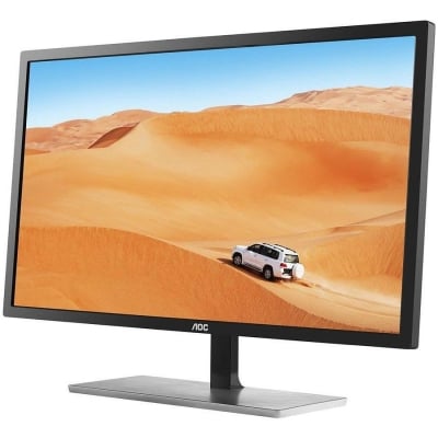 Монитор AOC Q3279VWFD8 Silver-Black - 32 inch IPS, 16:9, 2560x1440, 75Hz, 5ms, 250 cd/m2, 1200:1, D-Sub, DVI, HDMI, DP