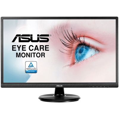 Монитор 24 inch ASUS VA249HE Black VA, 16:9, 1920x1080, 60Hz, 5ms, 250 cd/m, 3000:1, D-Sub, HDMI, vesa (90LM02W1-B02370)