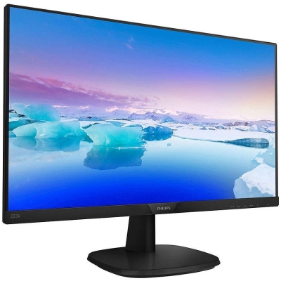Монитор Philips 223V7QHSB/00 Black - 22 inch IPS, 16:9, 1920x1080, 75Hz, 5ms, 250 cd/m2, 1000:1, D-Sub, HDMI, vesa