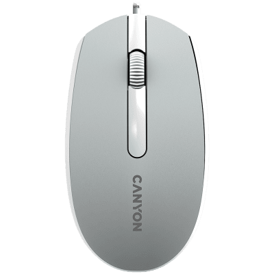 Мишка Canyon CMS10DG Wired optical mouse with 3 buttons, DPI 1000, with 1.5M USB cable,Dark grey, с кабел