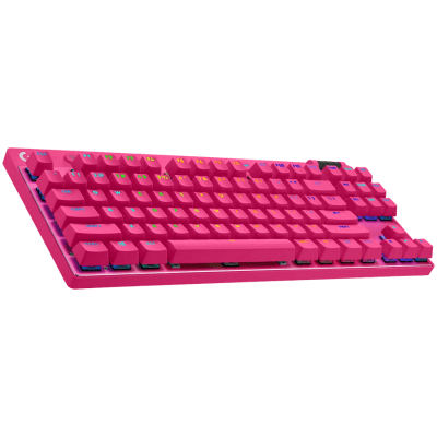LOGITECH G PRO X TKL LIGHTSPEED Mechanical Gaming Keyboard - MAGENTA - US INT'l - TACTILE