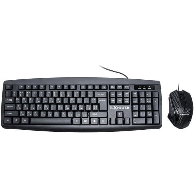 RoXpower Keyboard T13 wired combo-set, Compatibility: Windows 7/8+/10; MAC,USB 2.0,Keyboard:EN/BG (BDS),104 key Long life cycle - 10,000,000 clicks,Quiet keys, comfortable